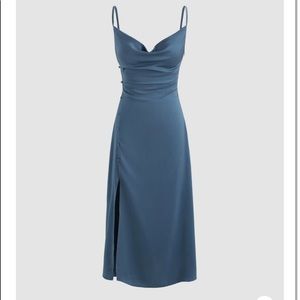 Blue cowl neck dress dress size 6